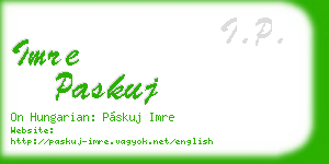 imre paskuj business card